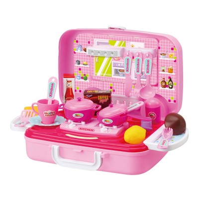 Kids Pretend Play Suitcase Kitchen Toy For Educational